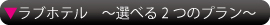 ラブホテル　～選べる2つのプラン～